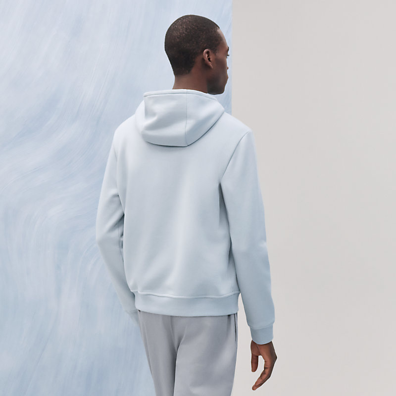 【エレガンス！】HERMES Sweat a capuche patch cuir パーカー エレガンス！】HERMES Sweat a capuche patch cuir パーカー