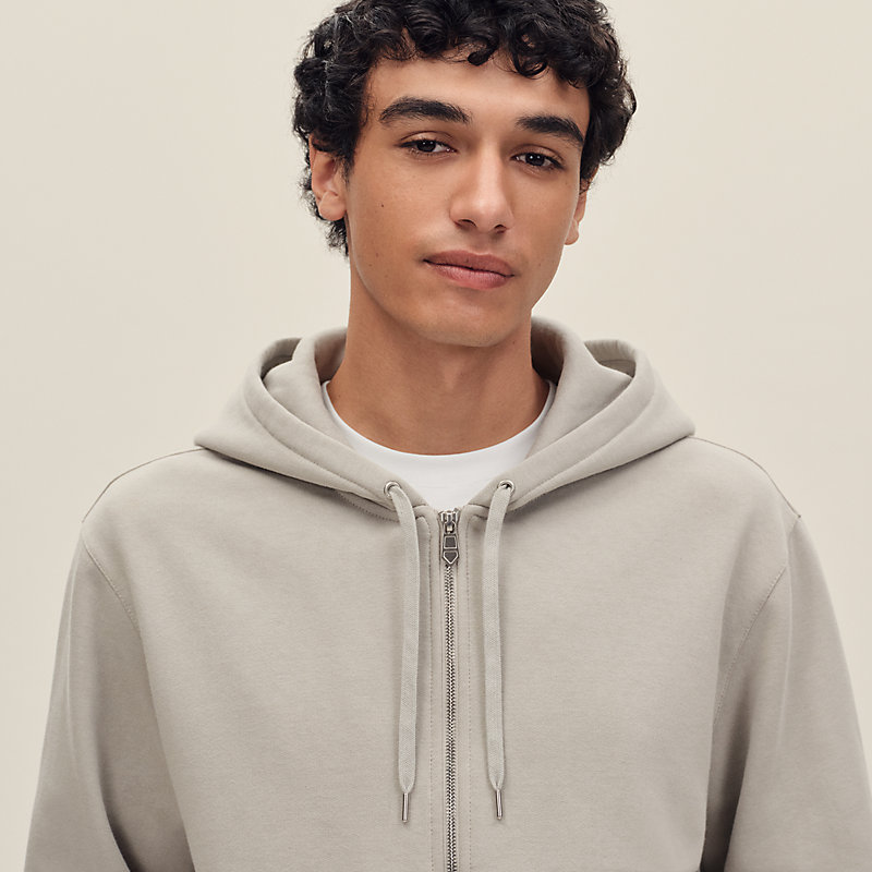 Sweat à capuche zippé patch «&nbsp;Eperon d'Or en Perspective&nbsp;»