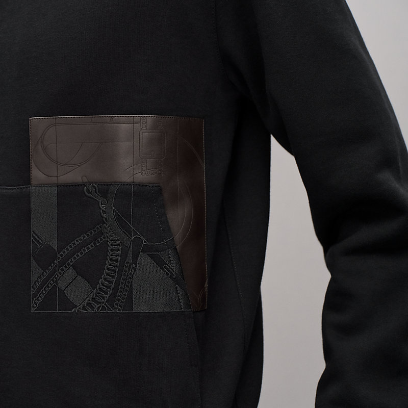Sweat à capuche zippé patch «&nbsp;Eperon d'Or en Perspective&nbsp;»