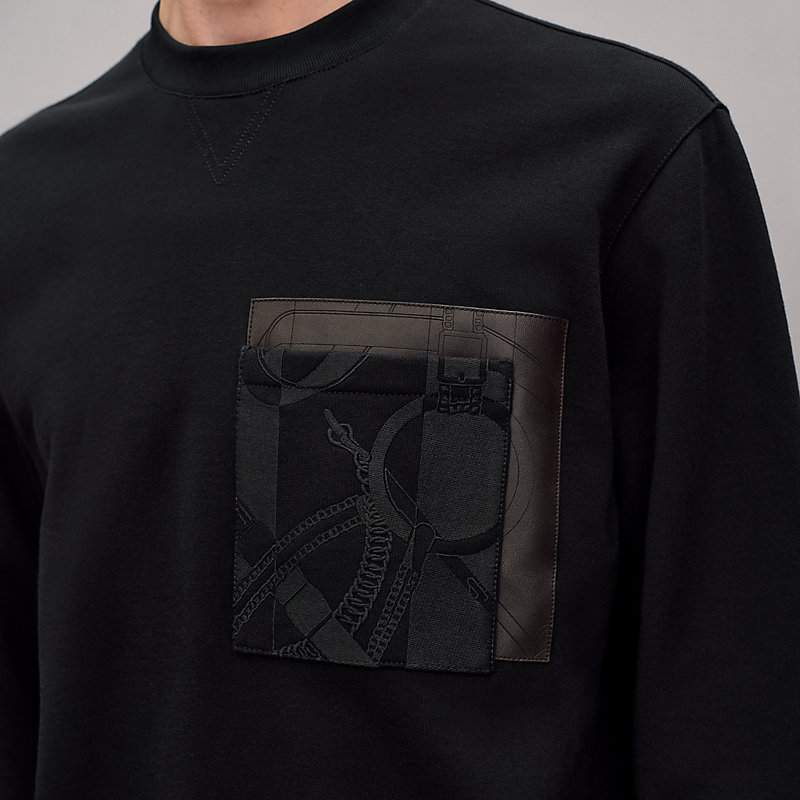 Sweat col rond patch «&nbsp;Eperon d'Or en Perspective&nbsp;», Vue: , vue 5 sur 5