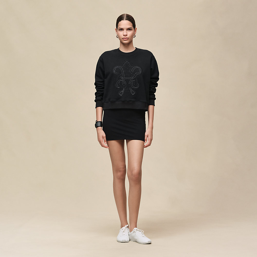 Sweatshirt with embroidered darts | Hermès USA