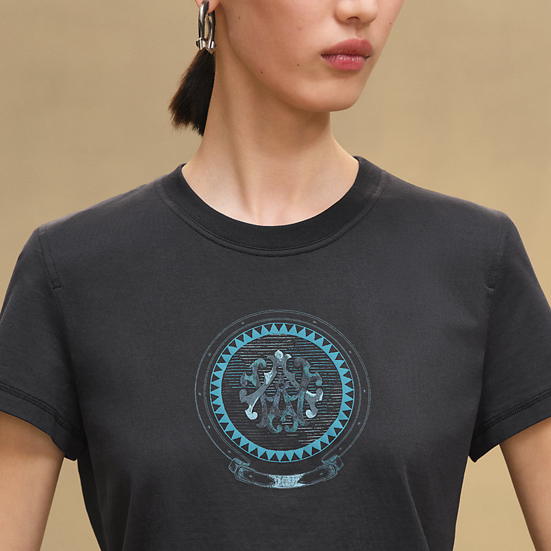 極美品】HERMES エルメス カルトゥッシュ Tシャツ 2024年 ネイビー T 