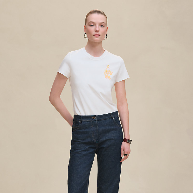 新品エルメス HERMES カルトゥッシュ トップス Tシャツ 36今期 新作 
