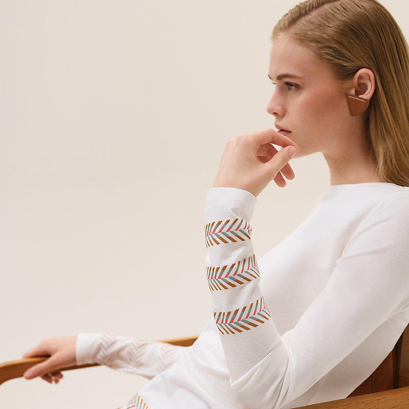 Tシャツ 長袖 《カルトゥッシュ》 - ホワイト | Hermès - エルメス 