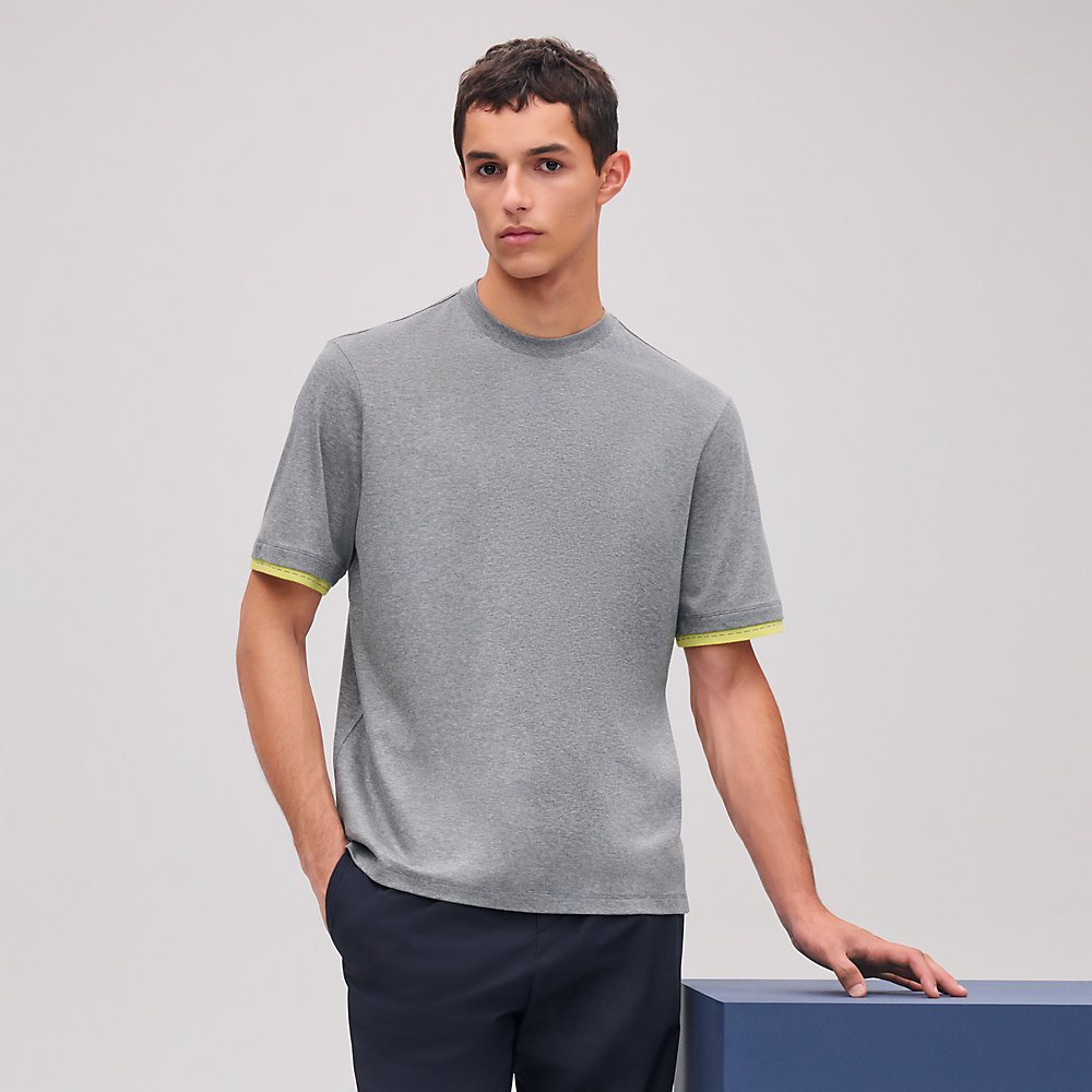 Hermes☆T-shirt detail piqures sellier Col_パリ発 HERMES || 