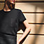 T-shirt dritta con tasca ricamata, Vista: Immagine prodotto indossato, worn, vista 3 su 3