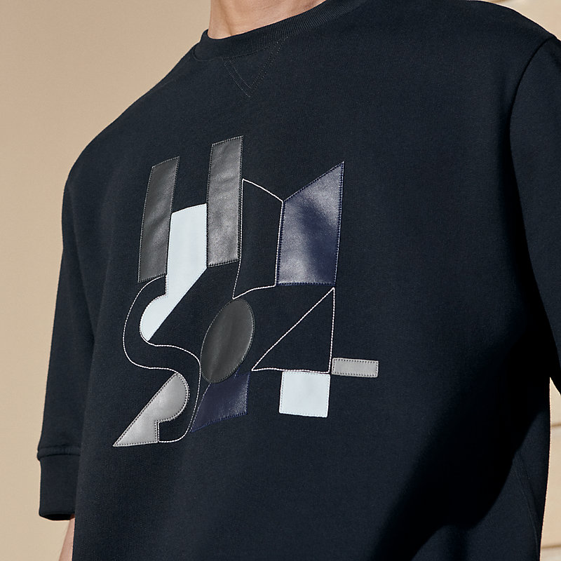 T-Shirt mit Lederpatch | Hermès Deutschland 