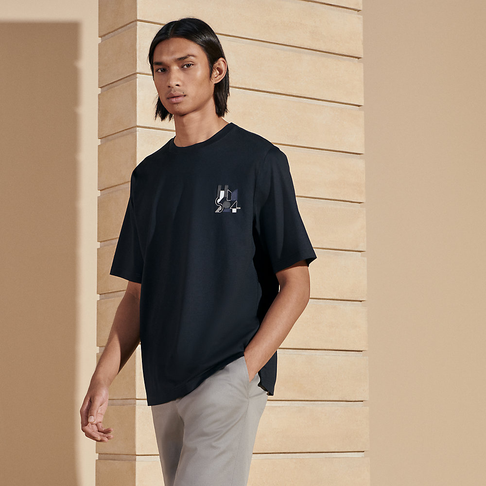 T-Shirt mit Mini-Lederpatch | Hermès Deutschland 