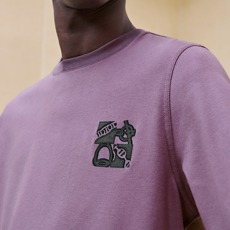 T-Shirt mit Mini-Lederpatch 