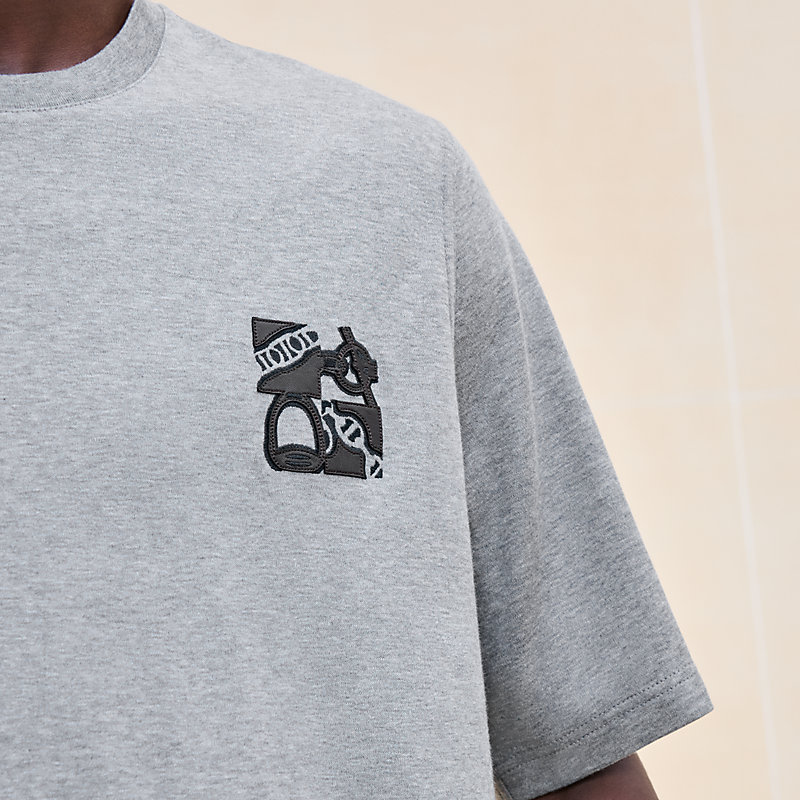 T-Shirt mit Mini-Lederpatch  