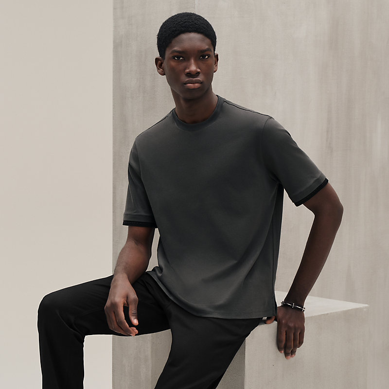 T-Shirt mit "Piqûres sellier"-Detail
