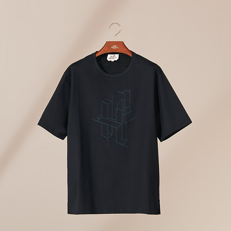 H embroidered T-shirt