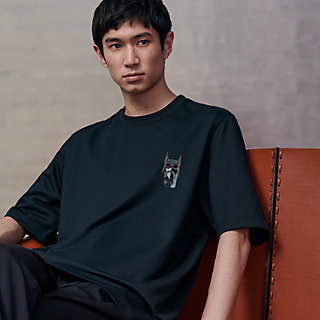 T-shirt with leather detail | Hermès UAE