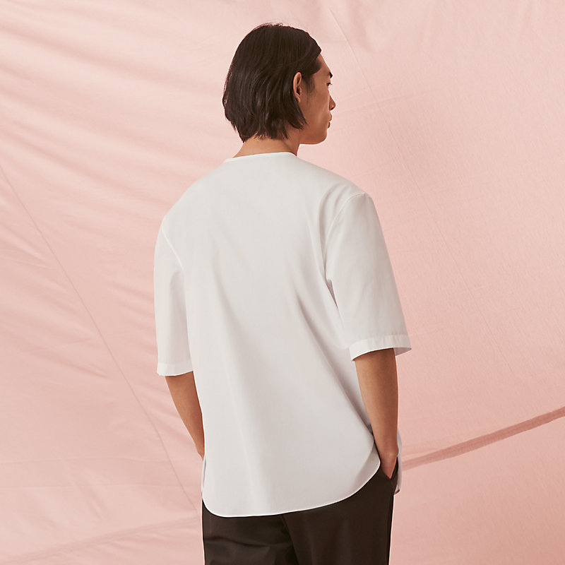 T-shirt with zipped V-neck | Hermès Saudi Arabia