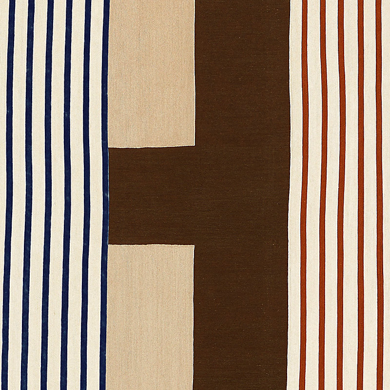 Hermès Cordélie H Vibration Hand-Embroidered Cotton Rug