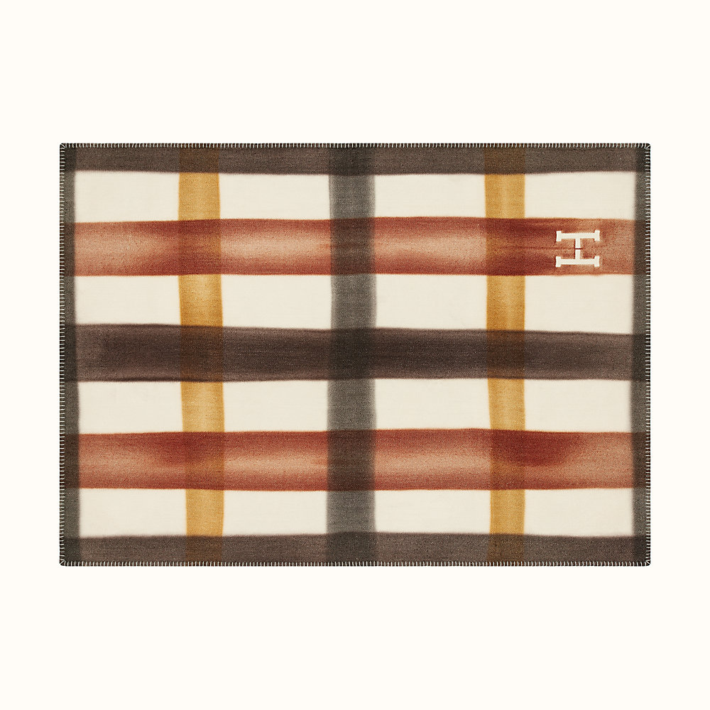 hermes plaid blanket