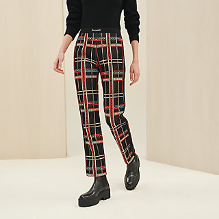 Red plaid hot sale pants zara