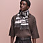 Tartan Maillons scarf, View: Worn, worn, view 1 of 3