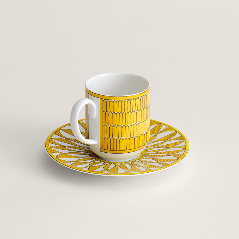 Tasse à café et soucoupe Soleil d'Hermès