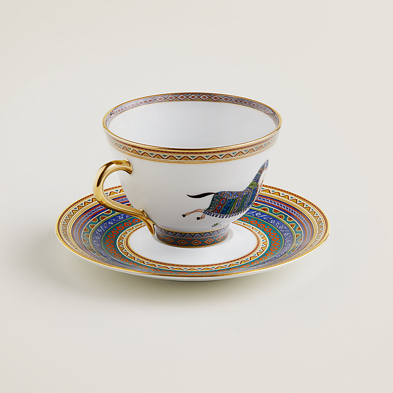 Tasse à thé et soucoupe Cheval d'Orient