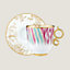 Tasse haute et soucoupe Voyage en Ikat, Vue: vue de face, front, vue 1 sur 2