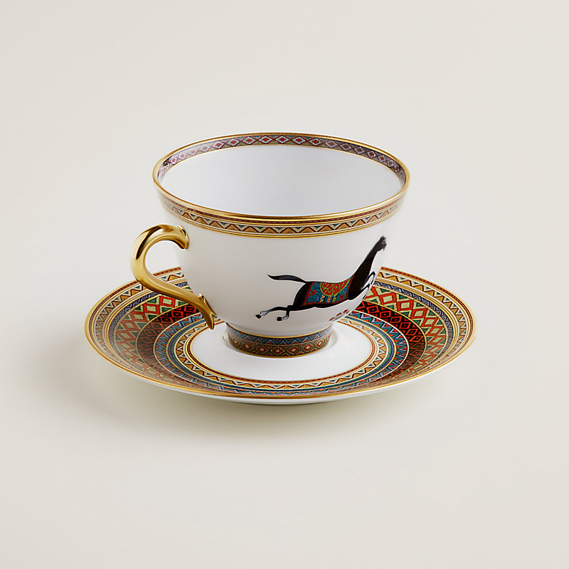Teetasse und Untertasse Cheval d'Orient...