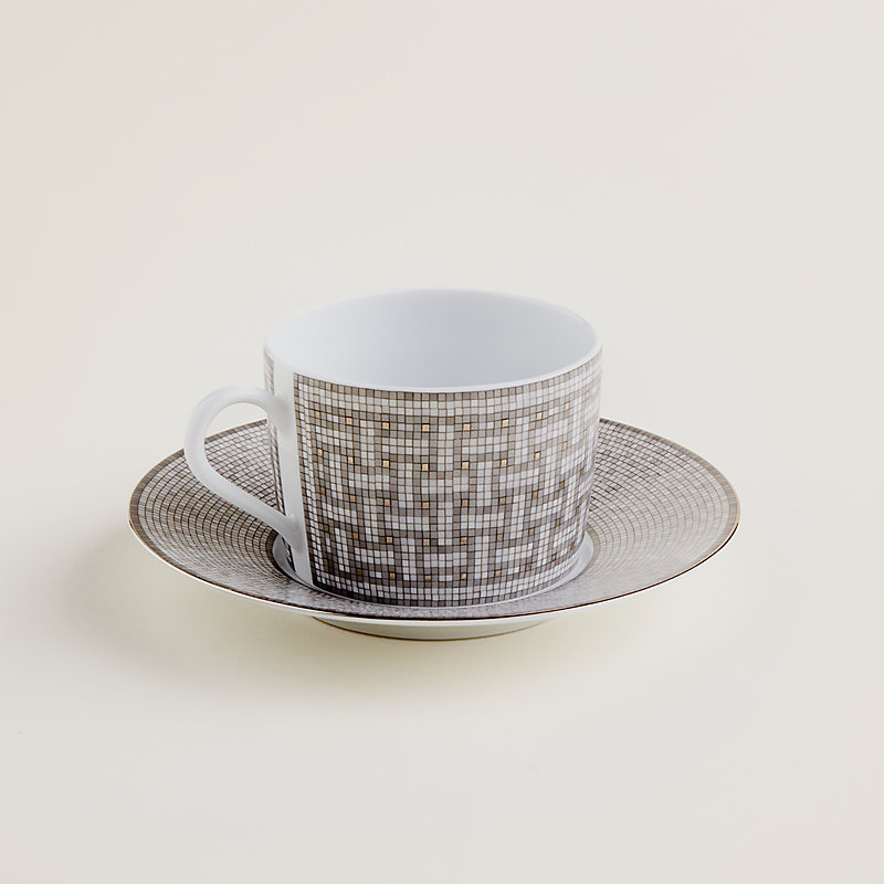 Teetasse und Untertasse Mosaïque au 24 Platin...