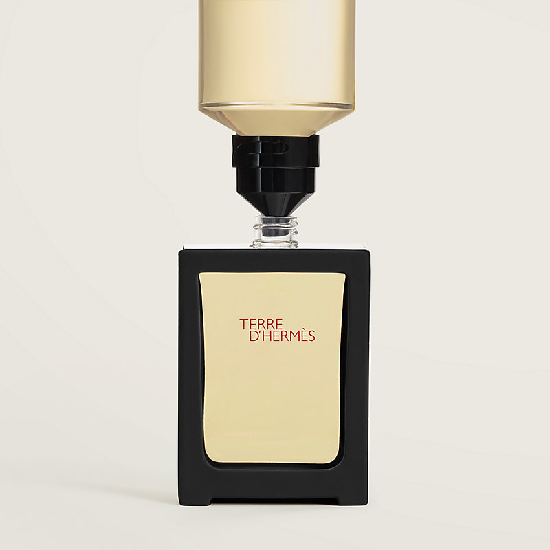 Terre d'Hermès Parfum im Reisezerstäuber und Nachfüllflakon