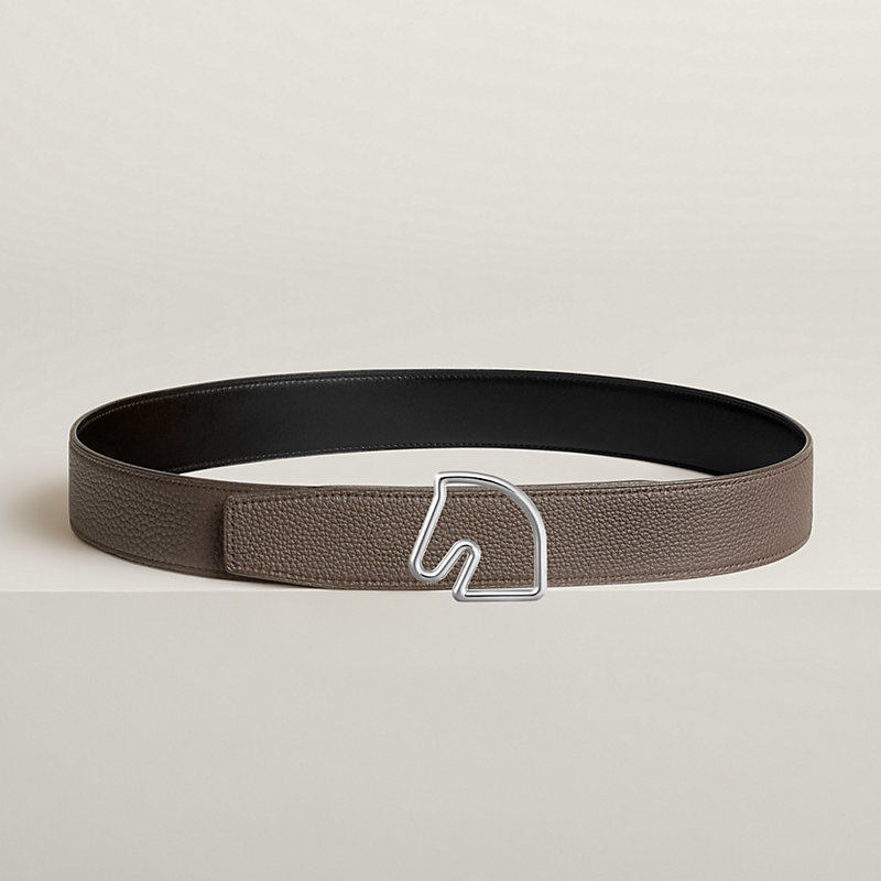 Tete de Cheval belt buckle & Reversible leather strap 38 mm