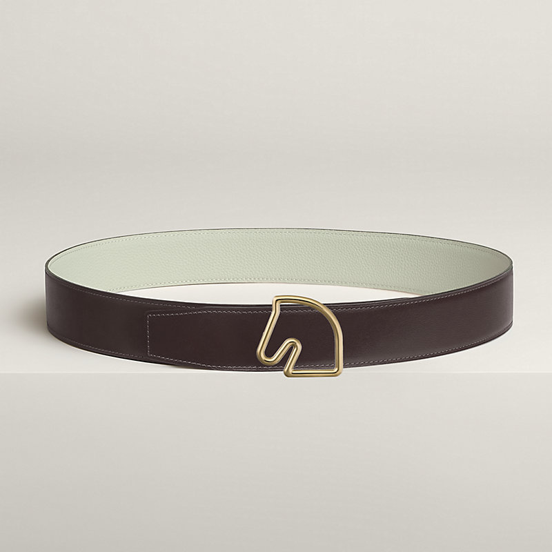 Tete de Cheval belt buckle & Reversible leather strap 38 mm