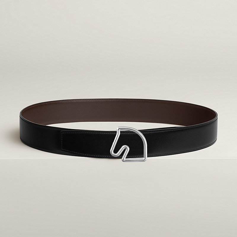Tete de Cheval belt buckle & Reversible leather strap 38 mm