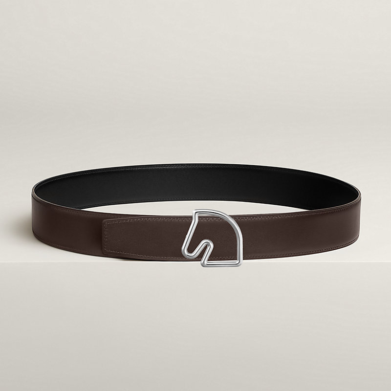 Tete de Cheval belt buckle & Reversible leather strap 38 mm