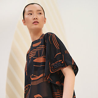 サドルステッチがお洒落☆彡】HERMES 「中綴じ」 ポロシャツ