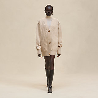 Thick long-sleeve cardigan | Hermès USA