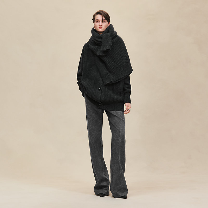 Thick long-sleeve cardigan | Hermès USA