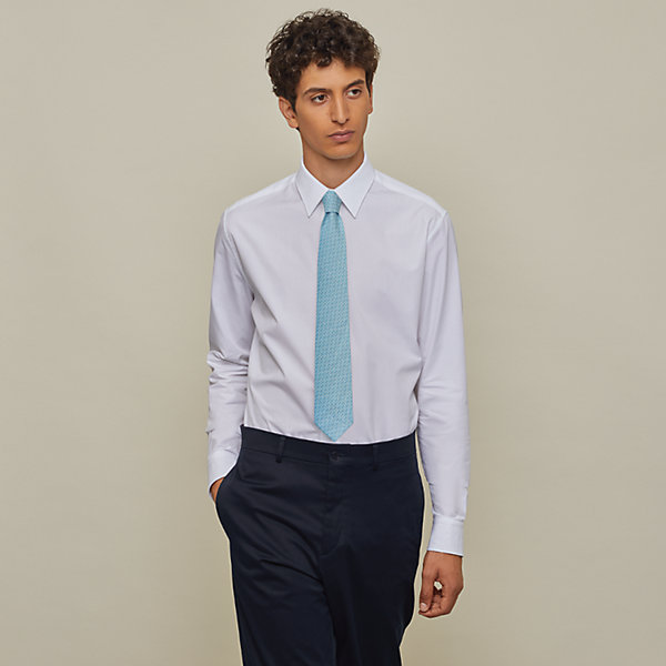 white formal shirt with tie