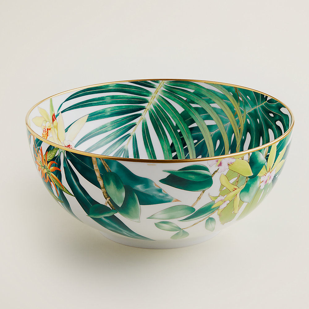 HERMES Passifolia 皿 陶磁器 Tigela de salada Passifolia, modelo grande | Hermès Brasil