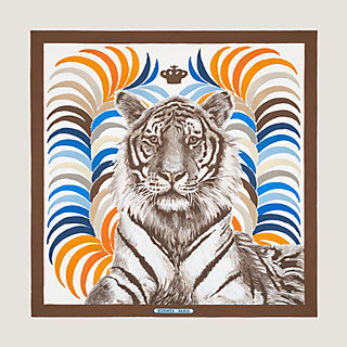 HERMES Silk Tiger Royal Scarf 70 220844