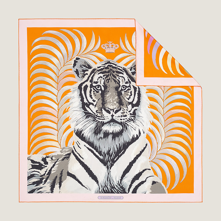 HERMES エルメス TIGRE ROYAL 王者の虎 カレ40 プチカレ｜バンダナ 