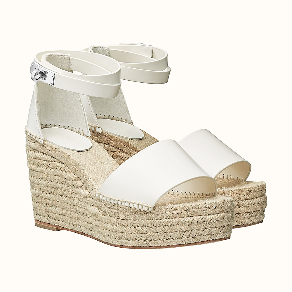 hermes wedge espadrilles