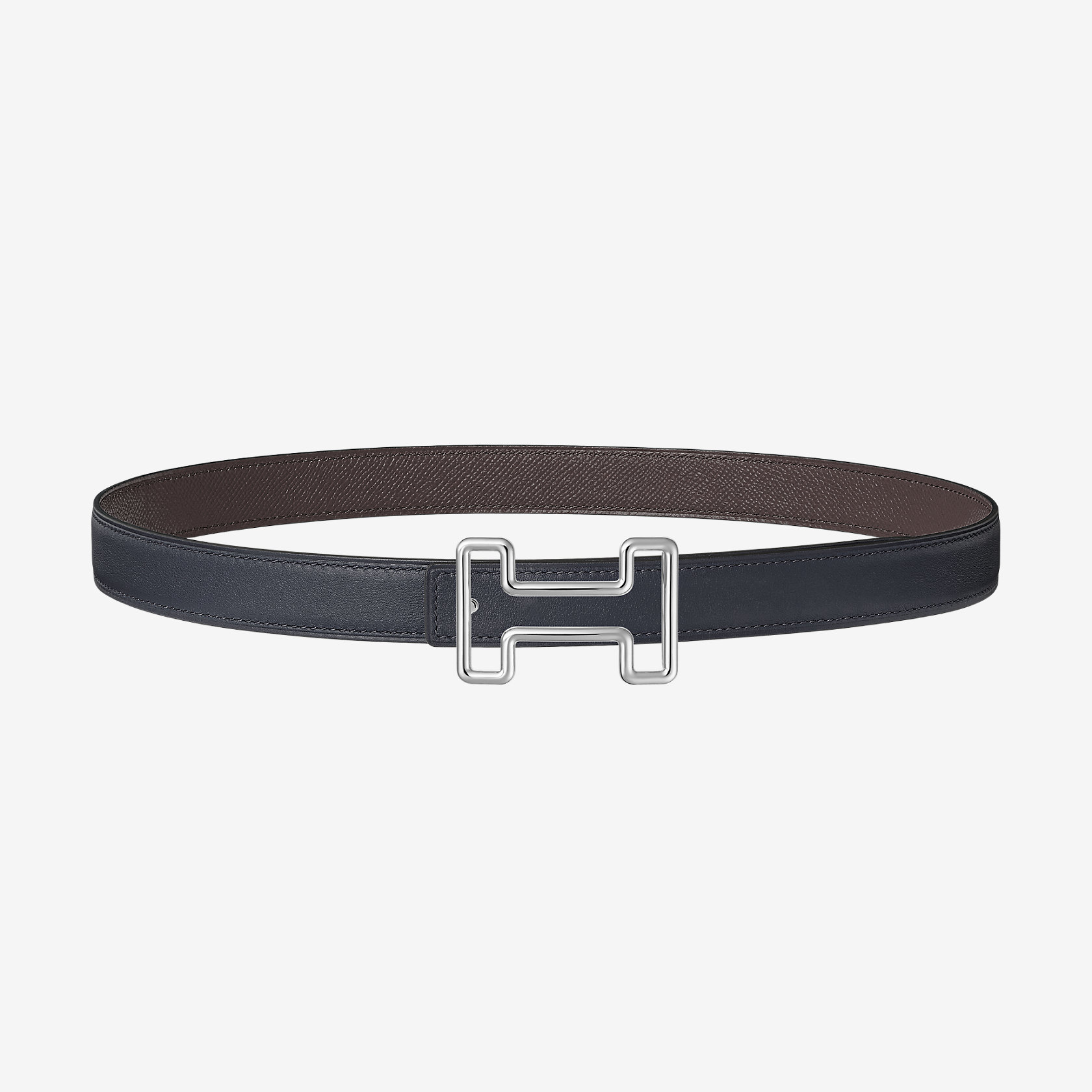 Tonight belt buckle & Reversible leather strap 32 mm | Hermès Australia