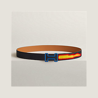 Tonight Color belt buckle & Leather strap 32 mm | Hermès USA