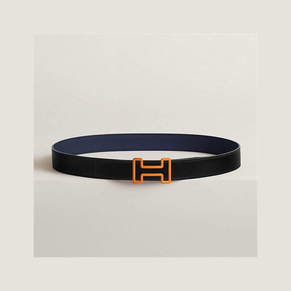 Tonight Color belt buckle & Reversible leather strap 32 mm | Hermès ...