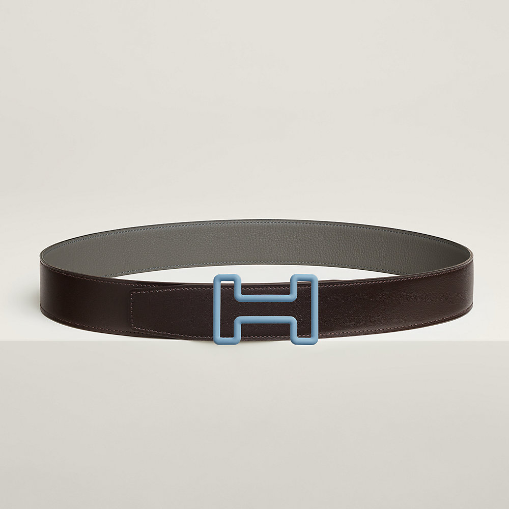 Cintura Hermès Reversibile 38mm In Pelle Nera - Nuova Con Etichette - Taglia 120 Cm
