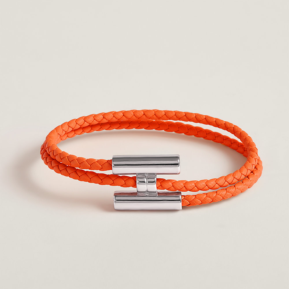 Bracelet Menotte Argenté Cordon Orange : Amazon.fr: Produits Handmade