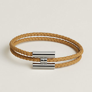 【HERMES/エルメス】 Curiosite bracelet Tournis Tresse bracelet - Beige | Hermès USA