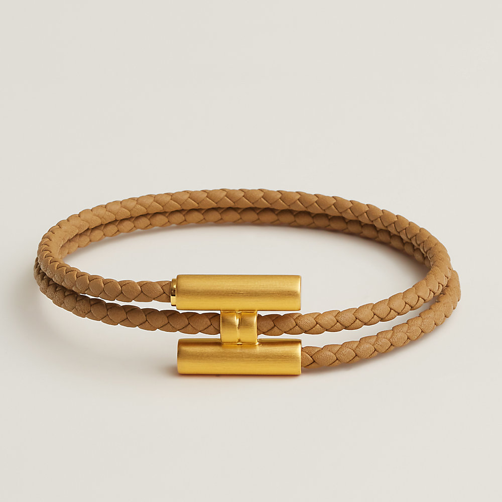 Tournis Tresse bracelet - Beige | Hermès USA