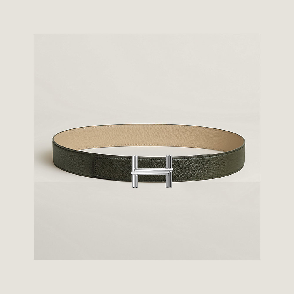 Traverse belt buckle & Reversible leather strap 38 mm | Hermès USA