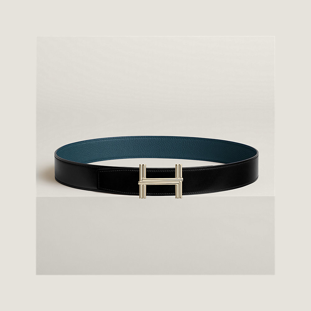 Traverse belt buckle & Reversible leather strap 38 mm | Hermès Canada