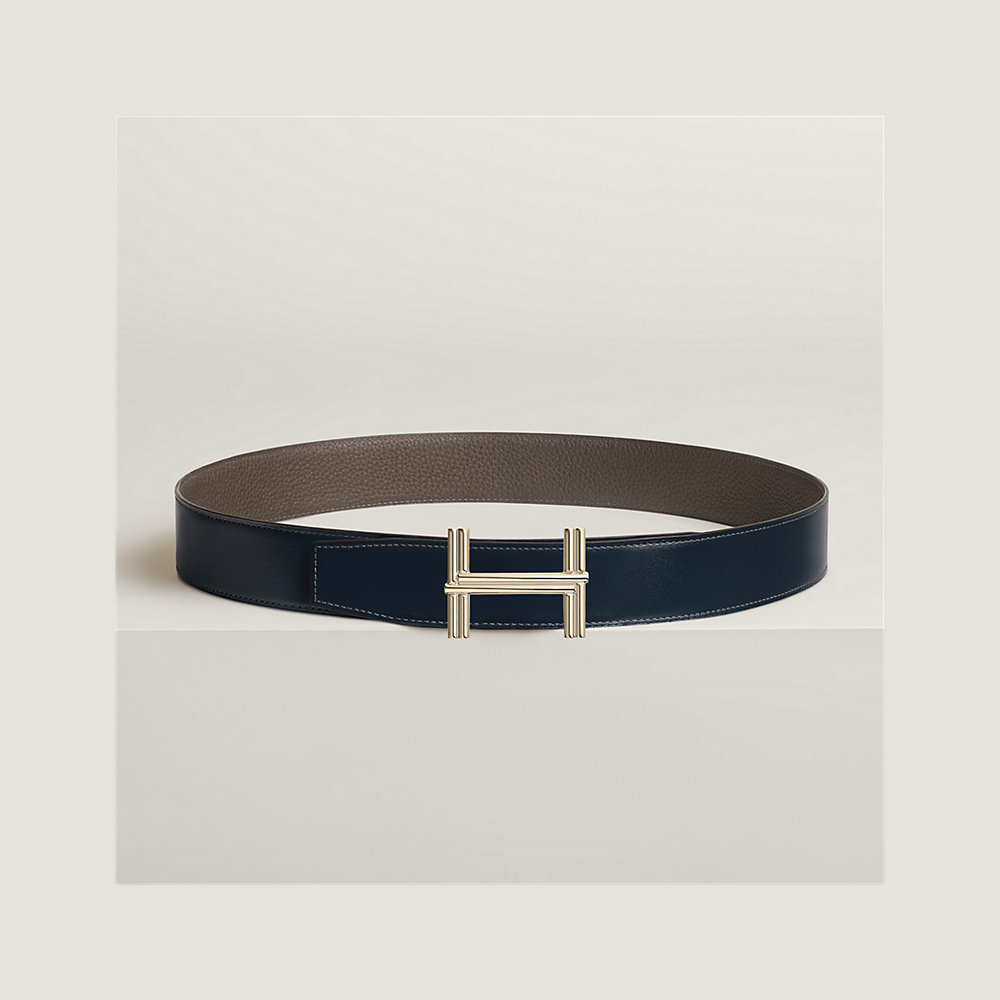 Traverse belt buckle & Reversible leather strap 38 mm | Hermès USA